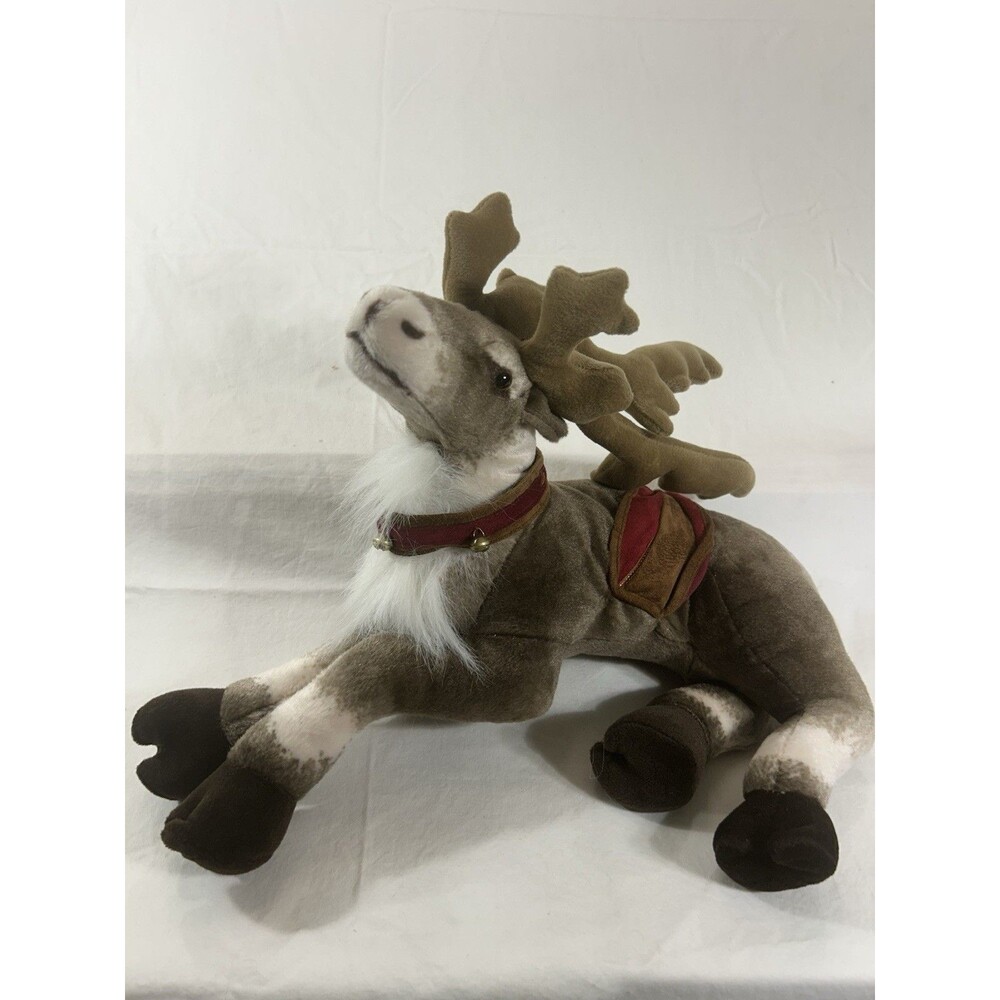 Large Plush Reindeer Deer Christmas Decoration Laying Stuffed Animal Holiday